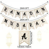Ramadan Mubarak Wooden Bunting