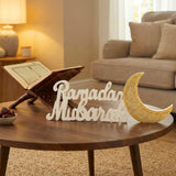 Ramadan Mubarak Wooden Table Sign